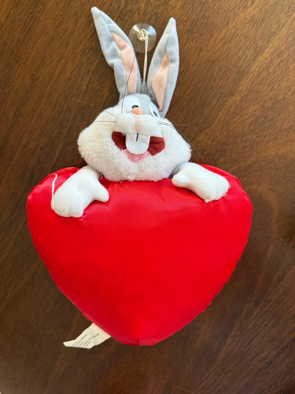 Vintage 1997 Bugs Bunny Valentine's Day Heart Stuffed Animal Looney Tunes